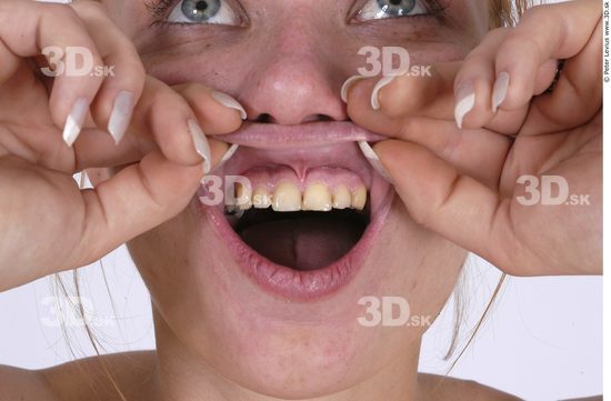 Whole Body Teeth Woman Average Studio photo references