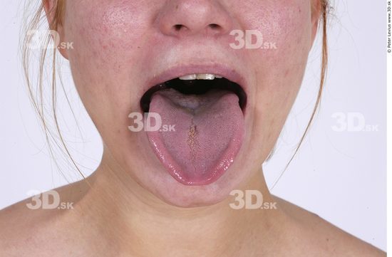 Whole Body Tongue Woman Average Studio photo references