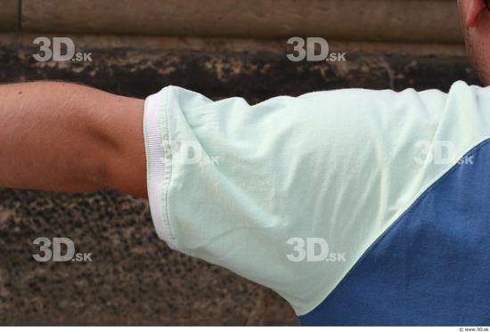 Arm Man White Casual Overweight