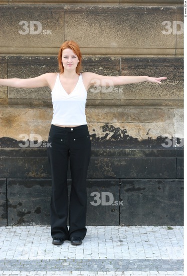 Whole Body Woman T poses White Casual Average