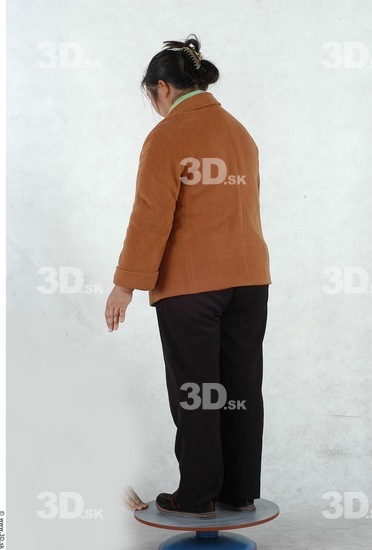 Whole Body Woman Asian Casual Overweight Studio photo references