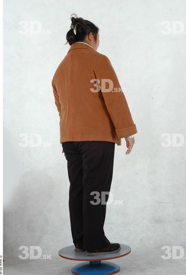 Whole Body Woman Asian Casual Overweight Studio photo references