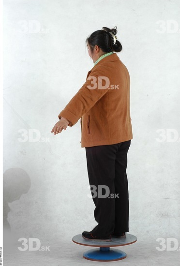 Whole Body Woman Asian Casual Overweight Studio photo references