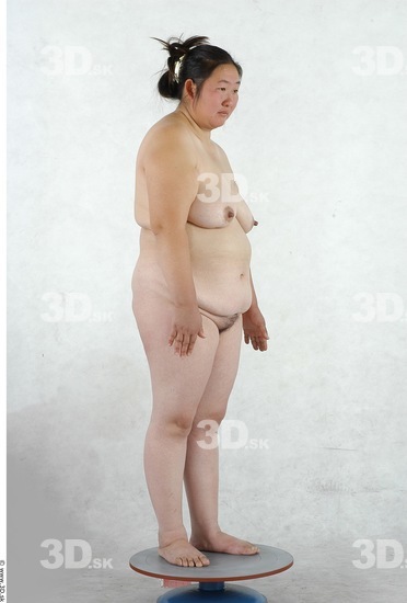 Whole Body Woman Asian Nude Overweight Studio photo references