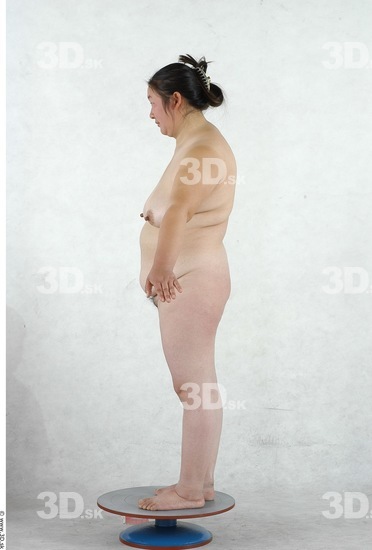 Whole Body Woman Asian Nude Overweight Studio photo references