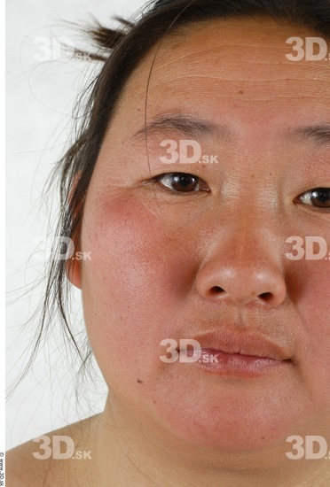 Cheek Whole Body Woman Asian Overweight Studio photo references