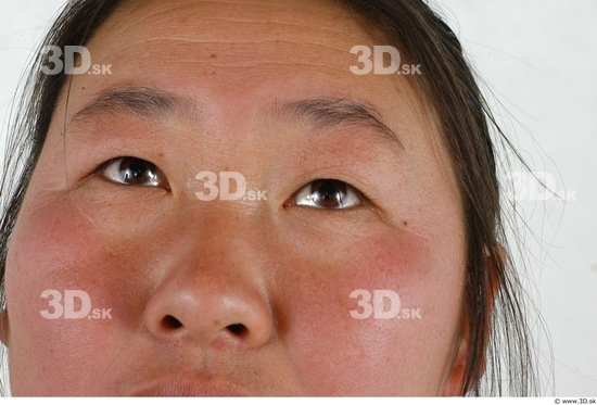 Eye Whole Body Woman Asian Overweight Studio photo references