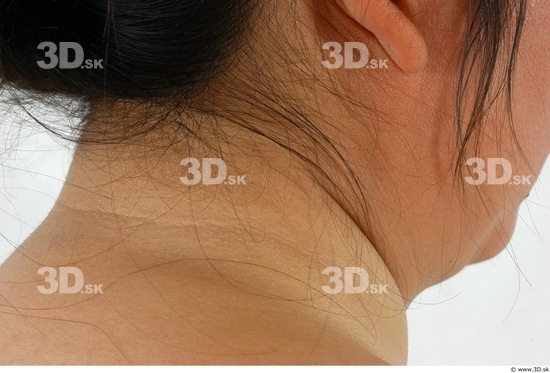 Neck Whole Body Woman Asian Overweight Studio photo references