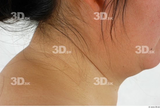 Neck Whole Body Woman Asian Overweight Studio photo references