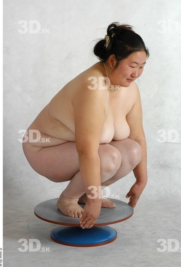 Whole Body Phonemes Woman Nude Overweight Female Studio Poses