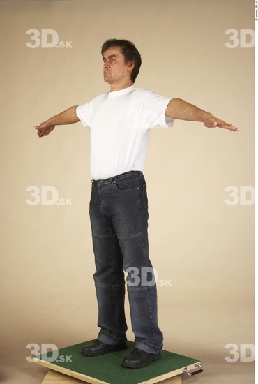 Whole Body Man T poses Casual Muscular Average Studio photo references