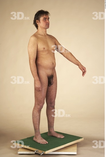 Whole Body Man Nude Muscular Average Studio photo references