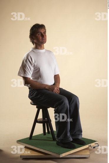 Whole Body Man Artistic poses White Casual Average