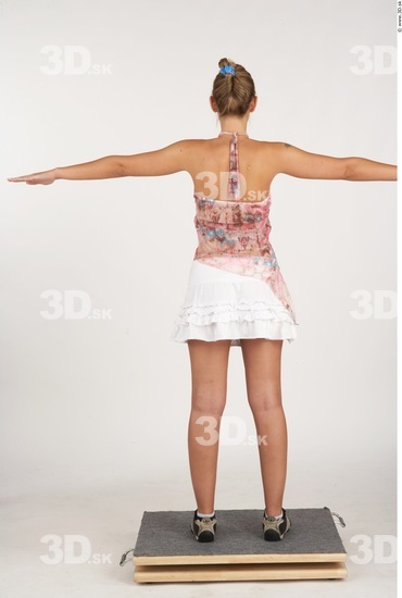 Whole Body Woman T poses White Casual Slim