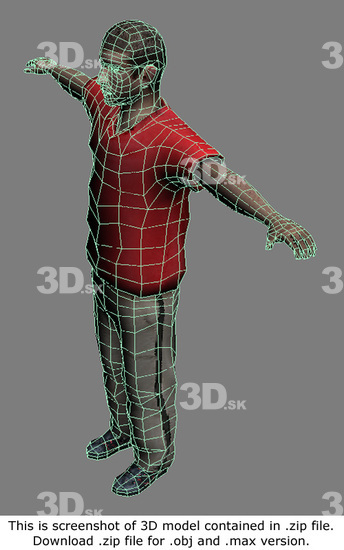 Whole Body Man White 3D Models