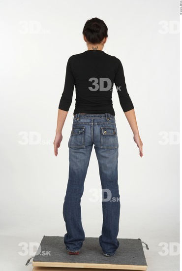 Whole Body Woman Casual Slim Studio photo references