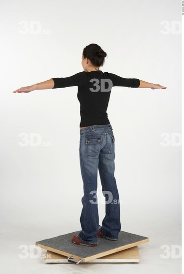 Whole Body Woman T poses Casual Slim Studio photo references