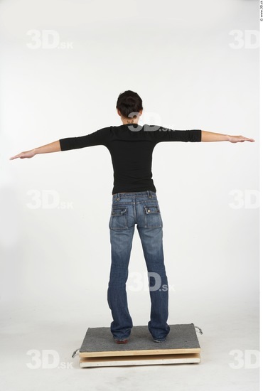 Whole Body Woman T poses Casual Slim Studio photo references