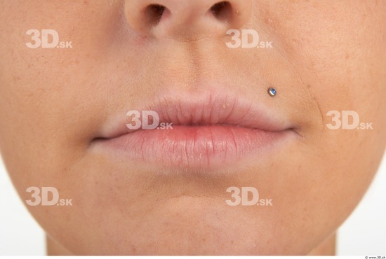 Mouth Whole Body Woman Piercing Slim Studio photo references