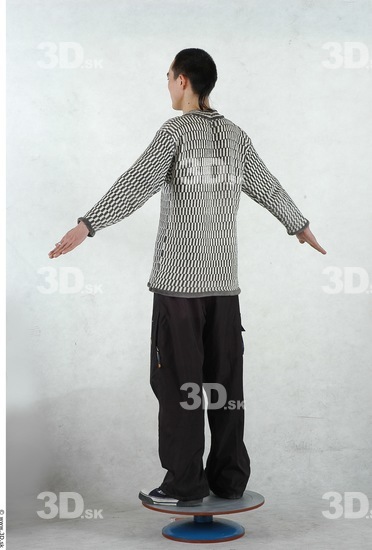 Whole Body Man Asian Casual Slim Studio photo references