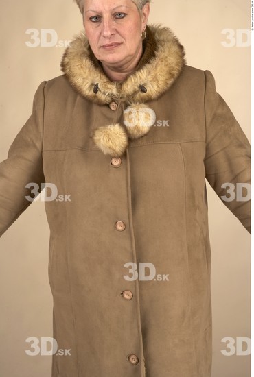 Upper Body Whole Body Woman Formal Coat Chubby Studio photo references