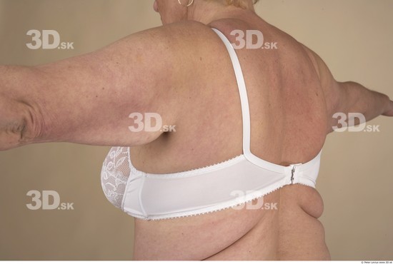 Whole Body Back Woman Underwear Bra Chubby Studio photo references
