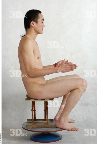 Whole Body Phonemes Man Artistic poses Asian Nude Slim Studio photo references