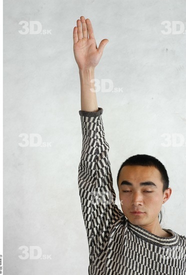 Arm Whole Body Phonemes Man Animation references Asian Nude Casual Slim Studio photo references