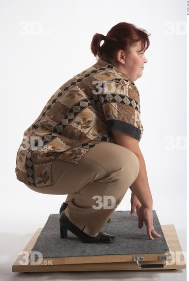 Whole Body Woman Casual Slim Overweight Studio photo references