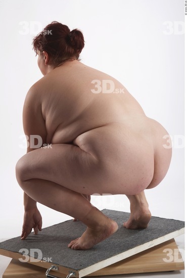 Whole Body Woman Nude Slim Overweight Studio photo references