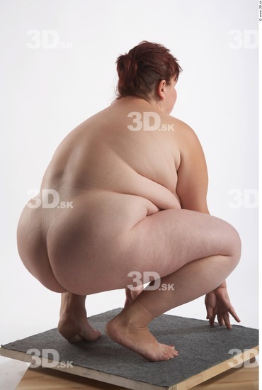 Whole Body Woman Nude Slim Overweight Studio photo references