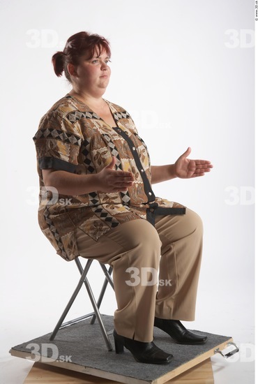 Whole Body Woman Artistic poses Casual Slim Overweight Studio photo references