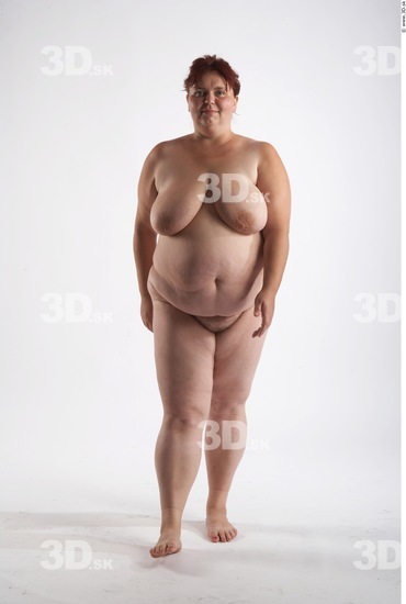 Whole Body Woman Animation references Nude Slim Overweight Studio photo references