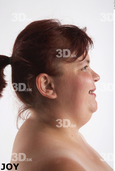 Face Whole Body Emotions Woman Nude Slim Overweight Studio photo references