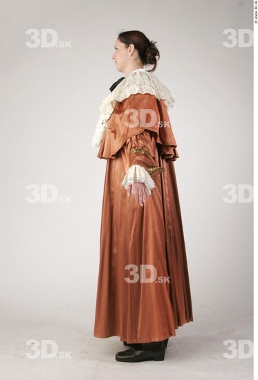 Woman White Historical Slim Costume photo references