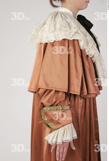 Woman White Historical Slim Costume photo references