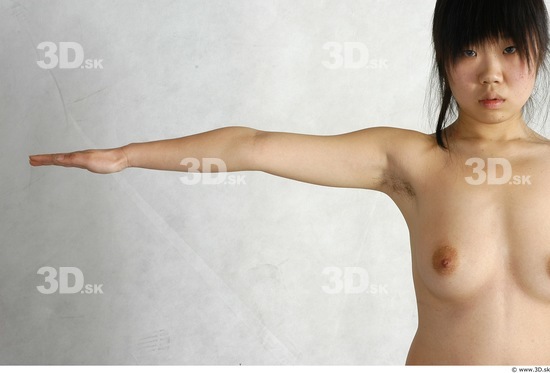 Arm Whole Body Phonemes Woman Animation references Asian Nude Slim Studio photo references