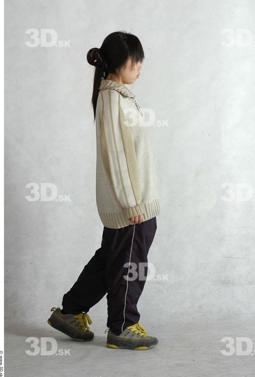 Whole Body Phonemes Woman Animation references Asian Nude Casual Slim Studio photo references