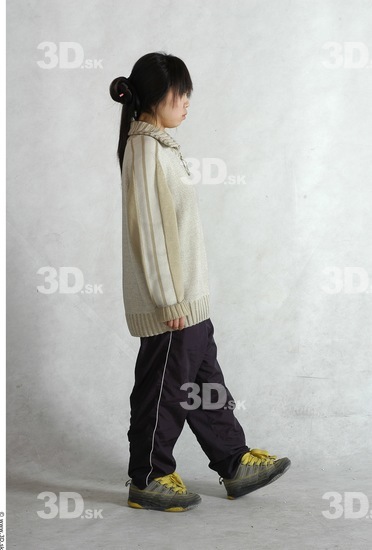 Whole Body Phonemes Woman Animation references Asian Nude Casual Slim Studio photo references