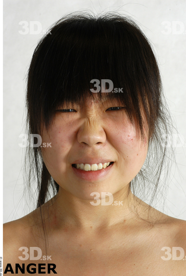 Face Whole Body Phonemes Emotions Woman Asian Nude Slim Studio photo references