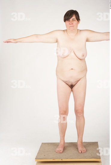 Whole Body Woman T poses Nude Chubby Studio photo references