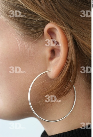 Ear Whole Body Woman T poses Casual Jewel Slim Street photo references