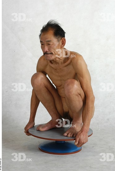 Whole Body Phonemes Man Asian Nude Underweight Studio photo references