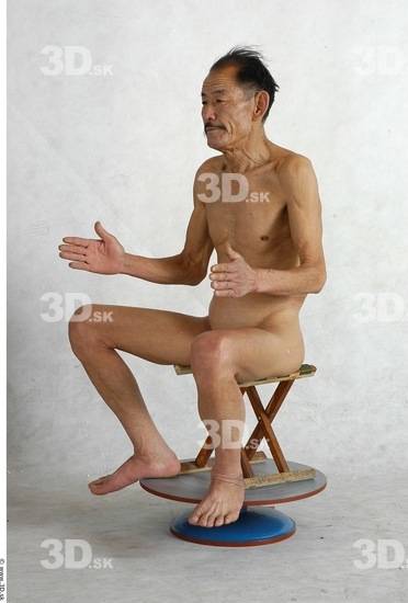 Whole Body Phonemes Man Artistic poses Asian Nude Underweight Studio photo references