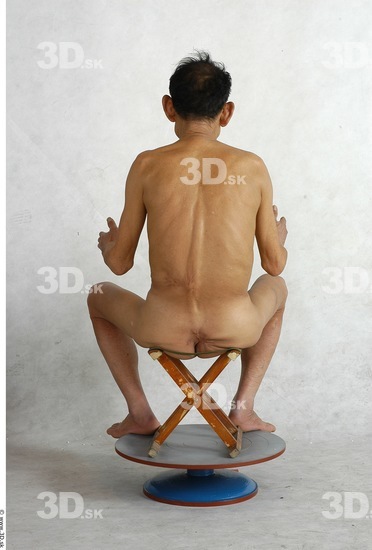 Whole Body Phonemes Man Artistic poses Asian Nude Underweight Studio photo references