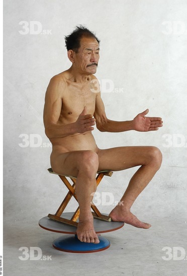 Whole Body Phonemes Man Artistic poses Asian Nude Underweight Studio photo references