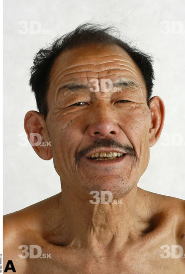 Face Whole Body Phonemes Man Asian Nude Underweight Studio photo references