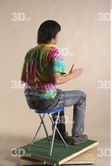 Whole Body Man Artistic poses White Casual Slim