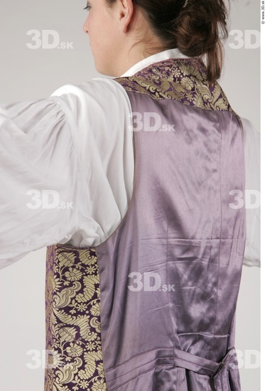 Upper Body Woman White Historical Slim Costume photo references