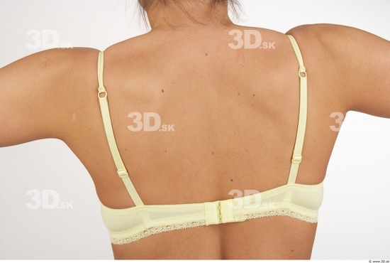 Back Woman White Underwear Slim